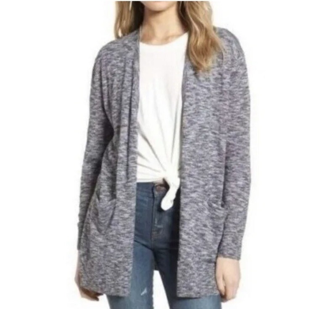 Madewell Summer Ryder‎ - Cardigan Sweater Women's XS - Gray - Open Front Pockets